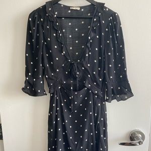 For Love & Lemons Black Polka Dot Mini Dress